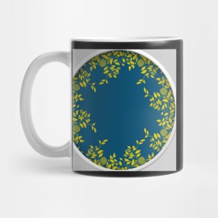 Green lemon art. Mug